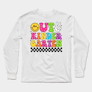 Peace Out School, Graduation Kindergarten, Last Day of School, End of School Long Sleeve T-Shirt